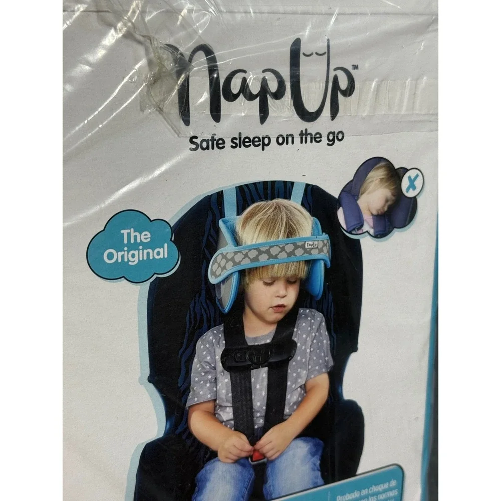 Nap Up The Original Child‎ Head Support Strap Safe Sleep On The Go Car Seat Blue